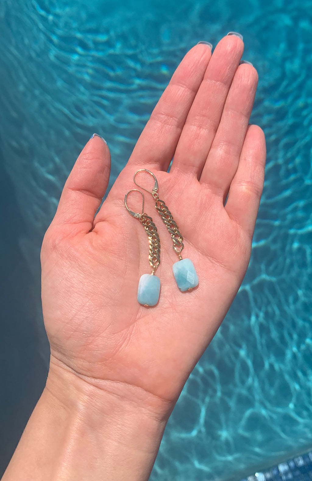 Blue Pool Earrings