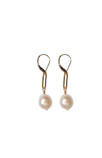 Geometric Pearl Earrings