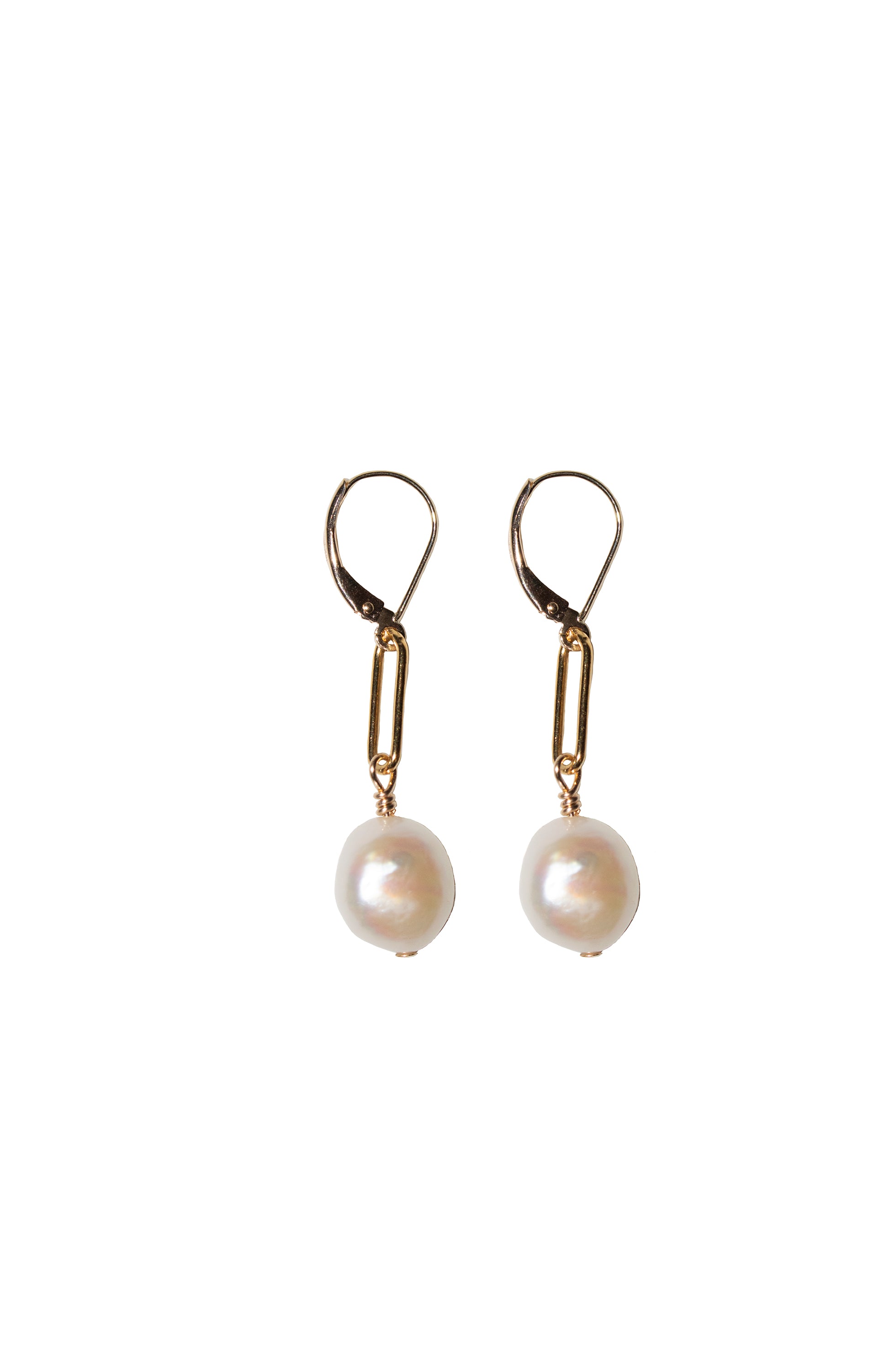 Geometric Pearl Earrings